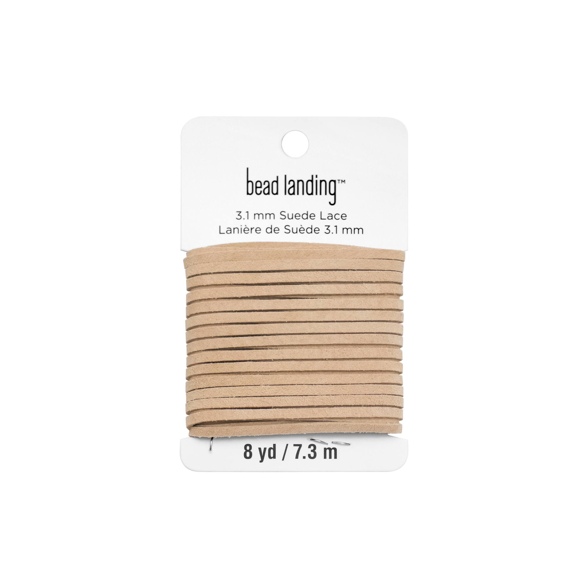 3.1mm Tan Flat Suede Lace by Bead Landing™